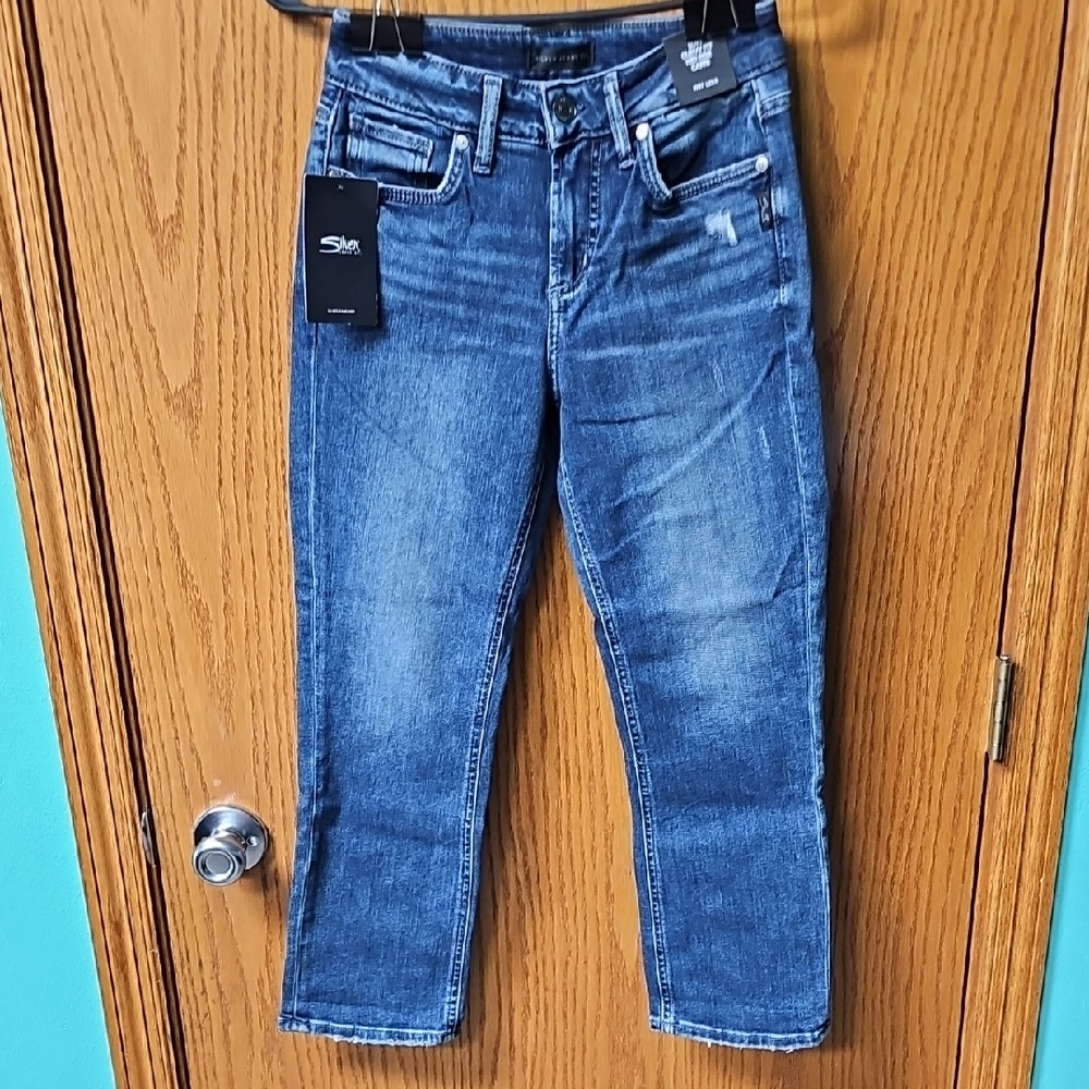 Silver Jeans Women's Ankle-Length Blue Denim